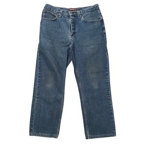 ELY CATTLEMAN Mens Jeans Size 32x32 Blue Denim Made USA Straight Leg